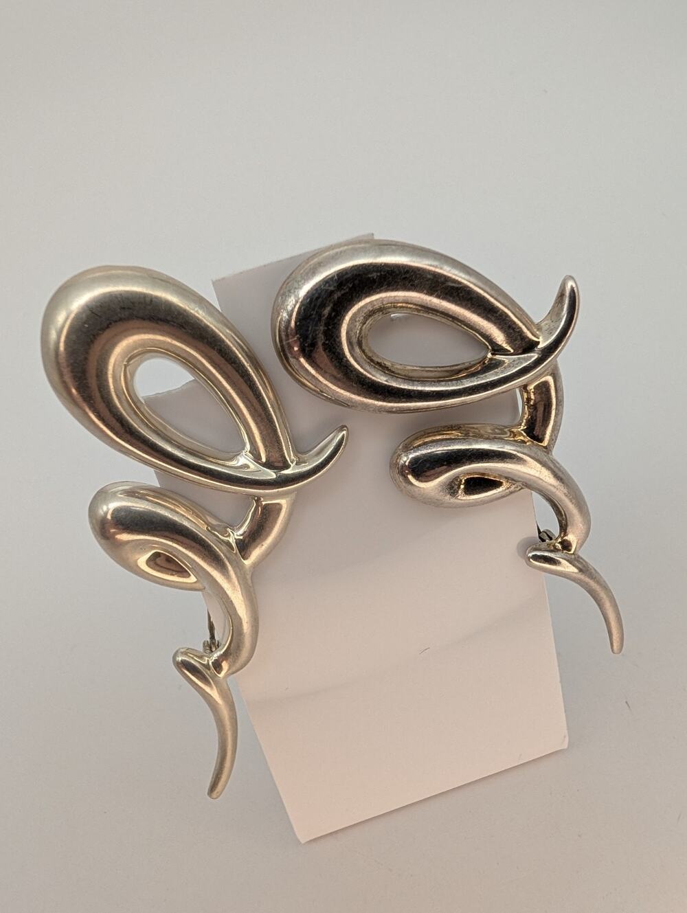 Vintage CNA Sterling Silver 925 Puffy Squiggle Brooch Pin (2 Available READ)